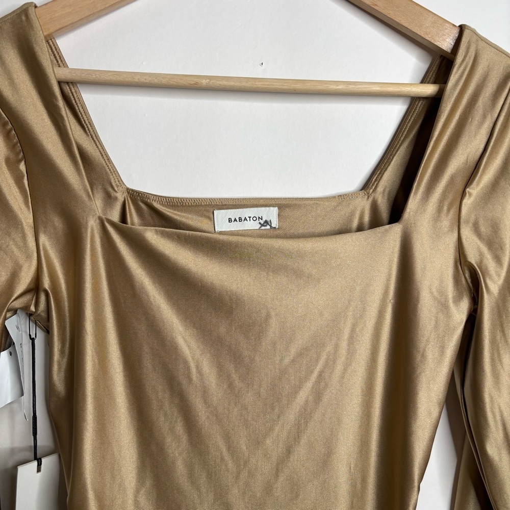 NWT Aritzia Babaton Contour Squareneck Longsleeve Bodysuit size Medium - Picture 2 of 9